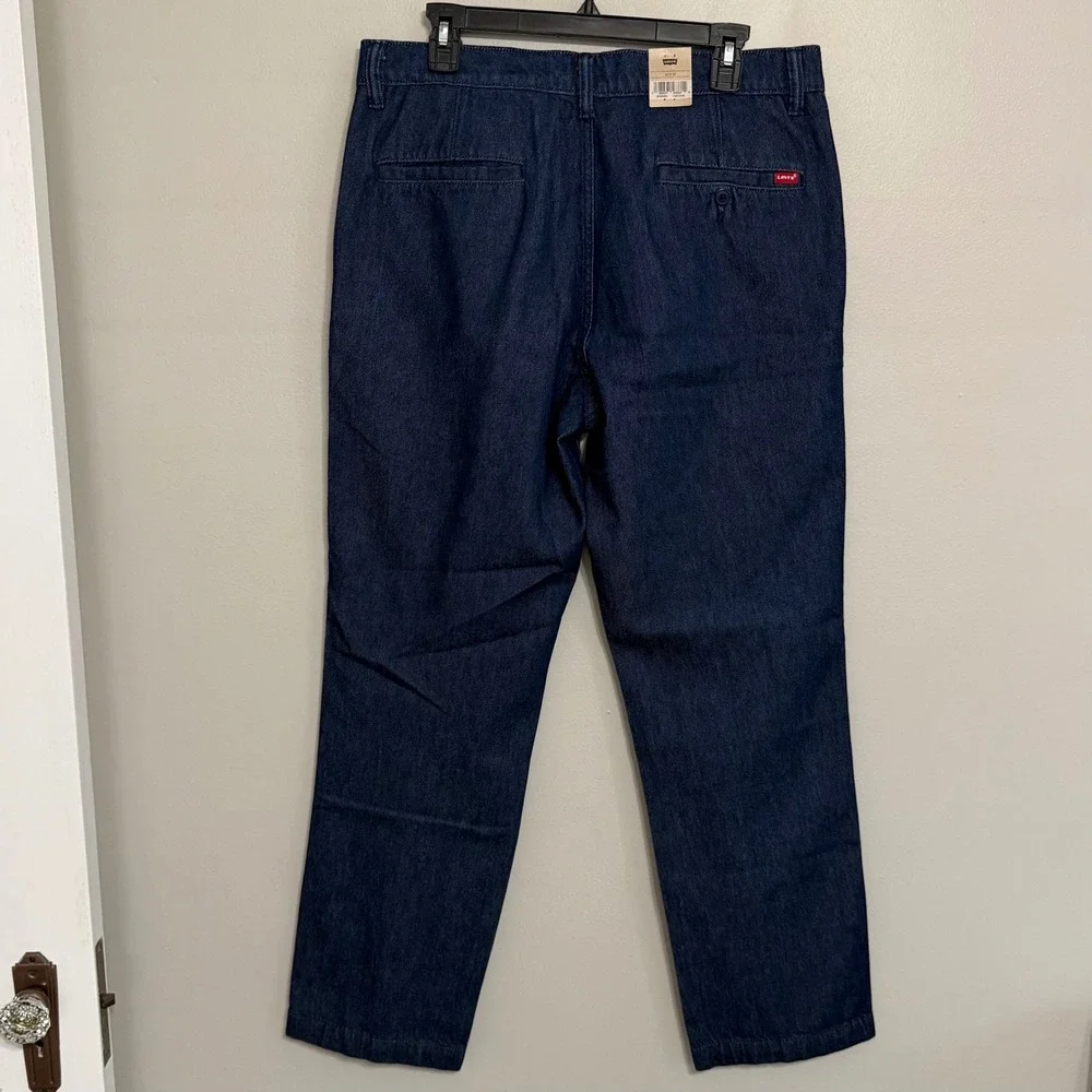 NEW Levi's Mens 33x32 XX Chino Relaxed Straight Lightweight Blue Denim Pants